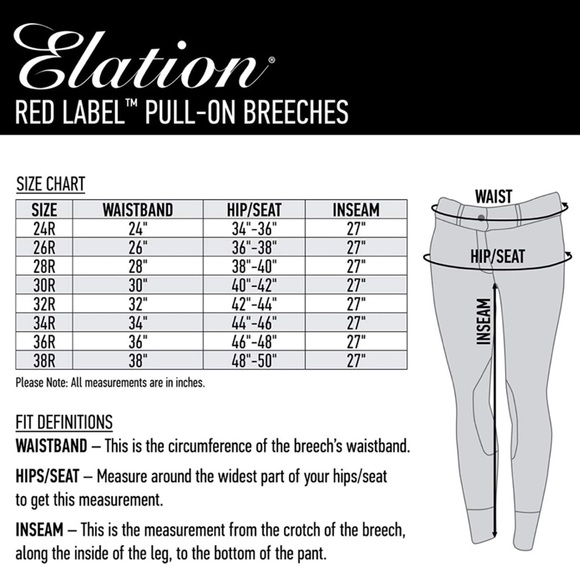 Elation Women’s Riding Breech 24R - Picture 9 of 10